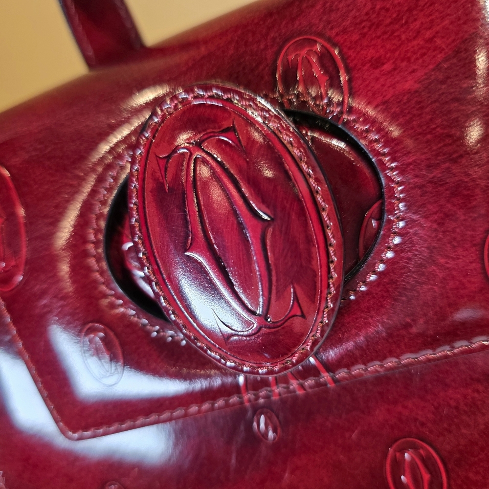 CARTIER Backpack Birthday Collection Burgundy Leather Mini Bag - Picture 11 of 13